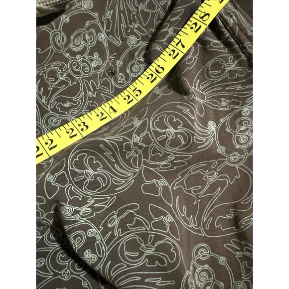 The North Face Hoodie Kangaroo Pocket Brown Paisley Pullover V Neck Womens Sz XL - Picture 8 of 9